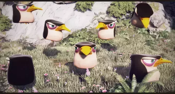 Penguin penguins of madagascar Low-poly 3D model