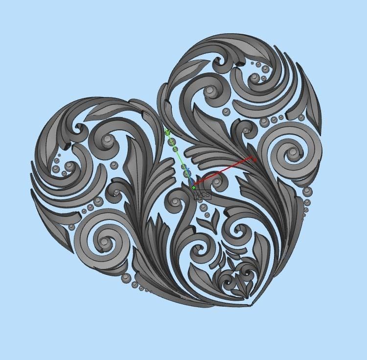 heart ornate 3D print model_2