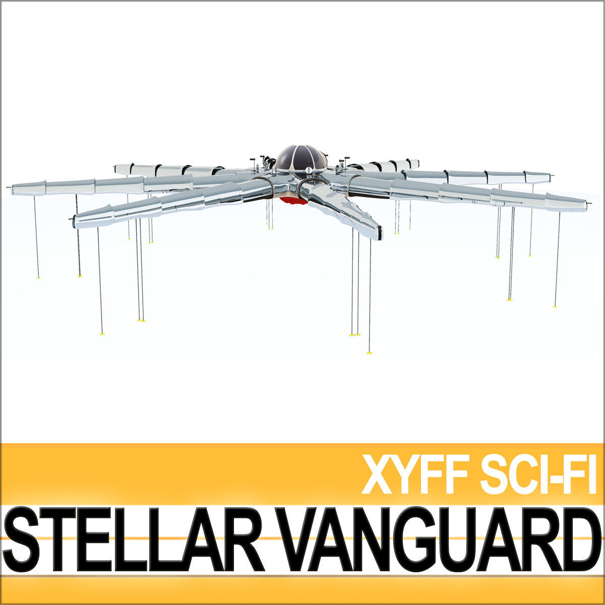 Stellar Vanguard Space Fighter 3D model_1