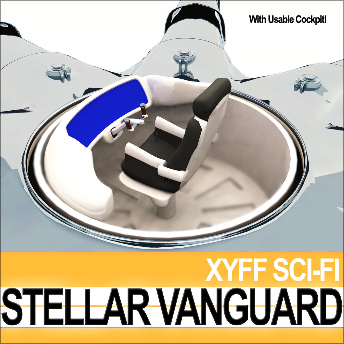 Stellar Vanguard Space Fighter 3D model_13