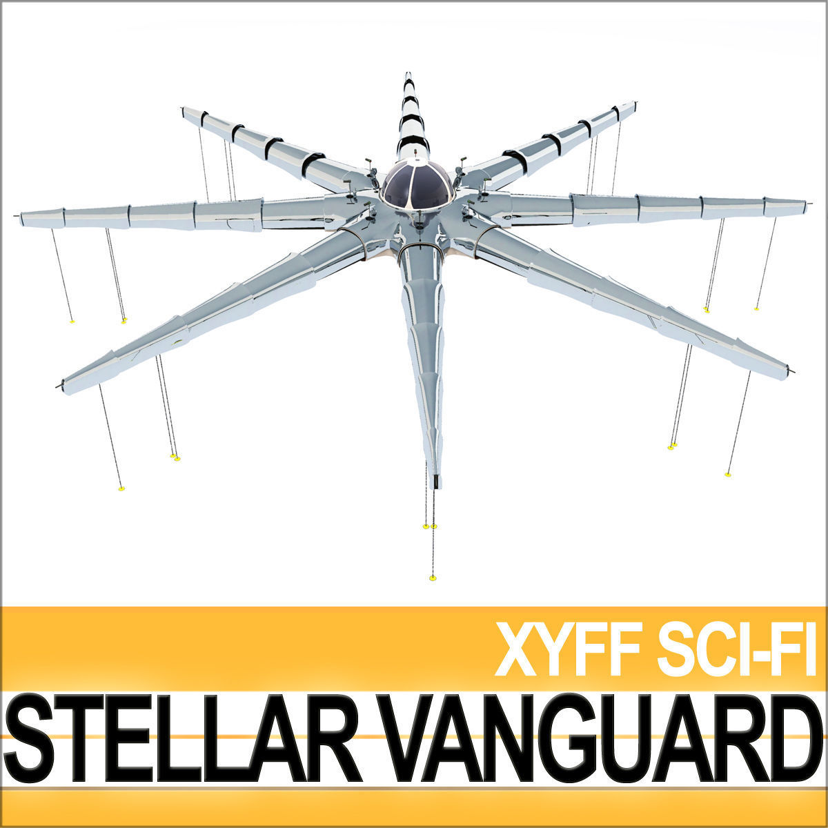 Stellar Vanguard Space Fighter 3D model_4