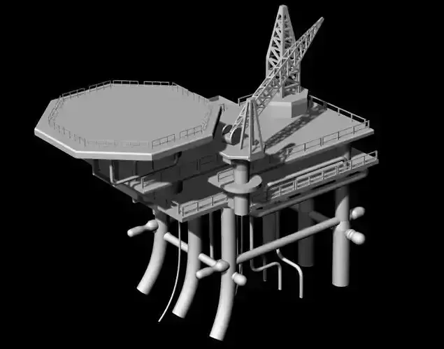 Oil Rig 3D model