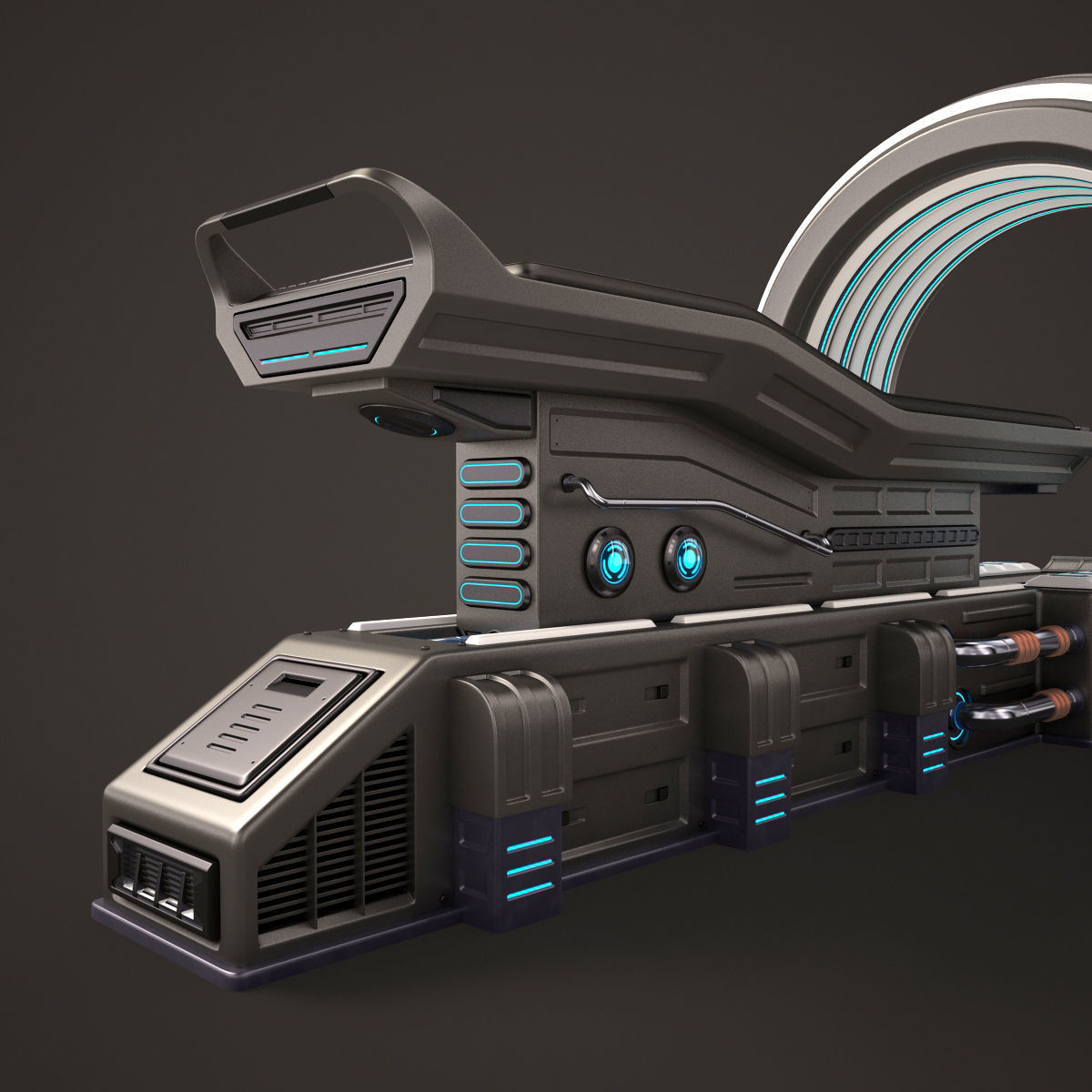 Sci Fi MRI Stylized 3D model_3