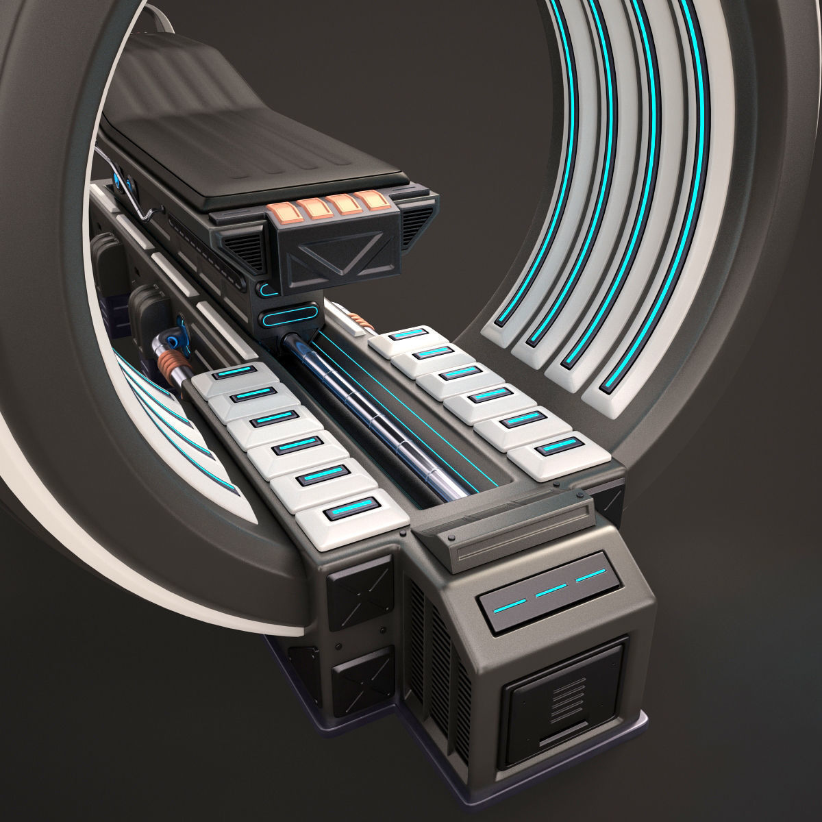 Sci Fi MRI Stylized 3D model_6