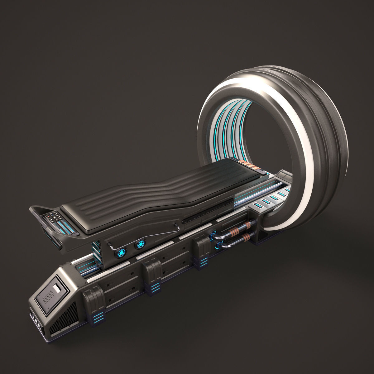 Sci Fi MRI Stylized 3D model_2