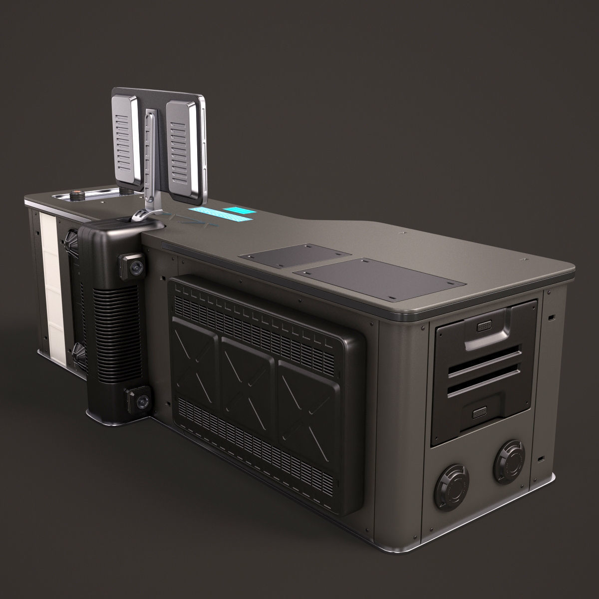 Sci Fi Lab Table 3D model_4