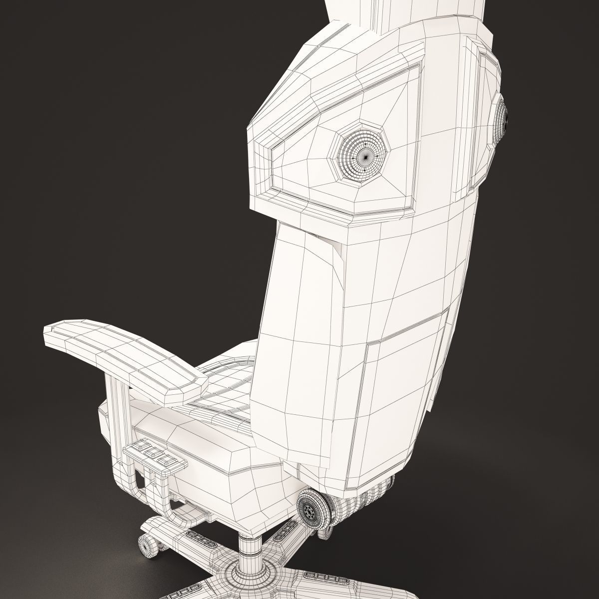 Sci Fi Lab Table and Chair  3D model_17