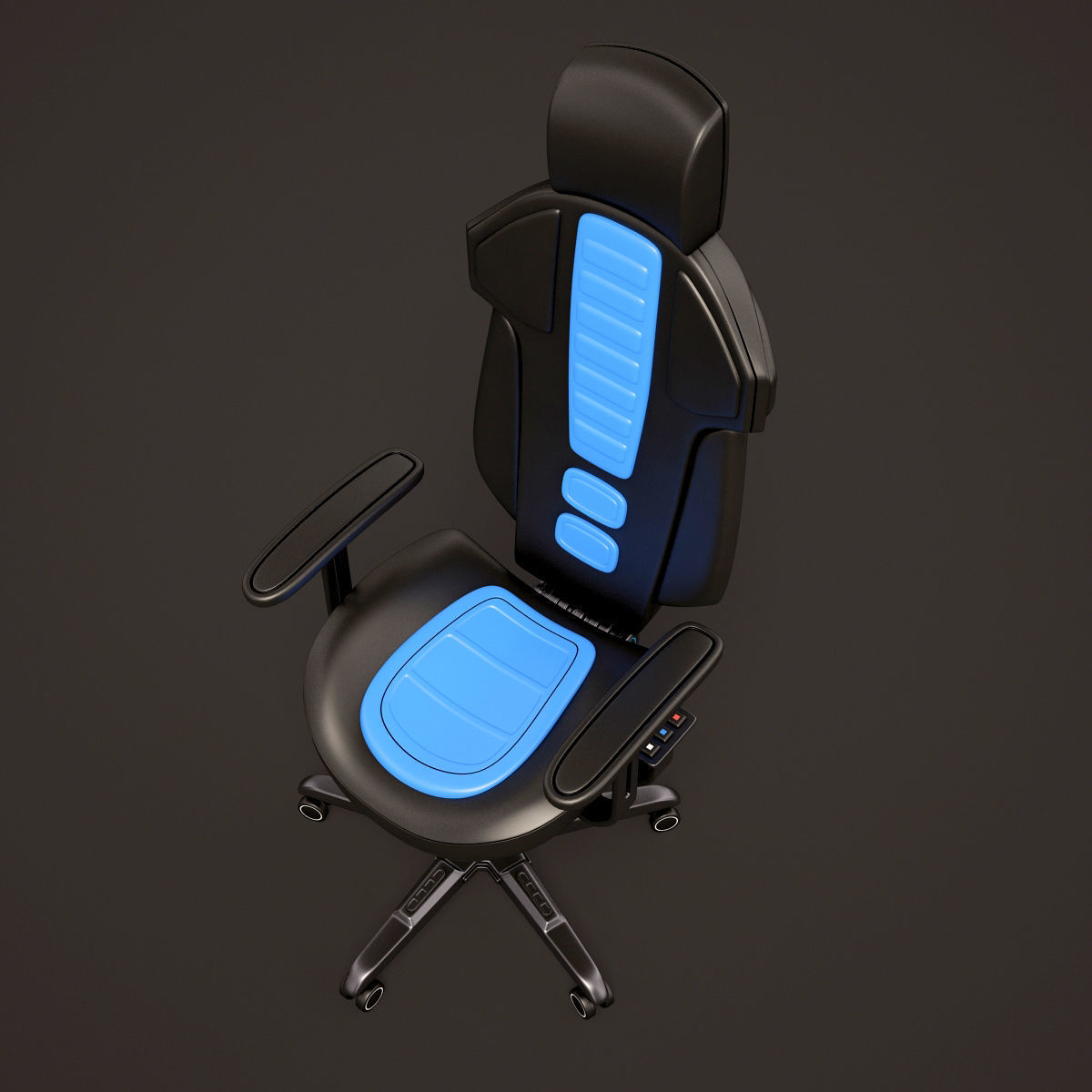 Sci Fi Lab Table and Chair  3D model_13