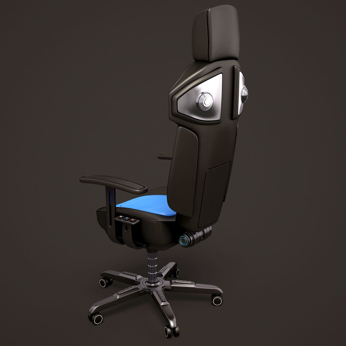 Sci Fi Lab Table and Chair  3D model_11