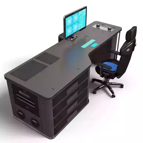 Sci Fi Lab Table and Chair  3D model