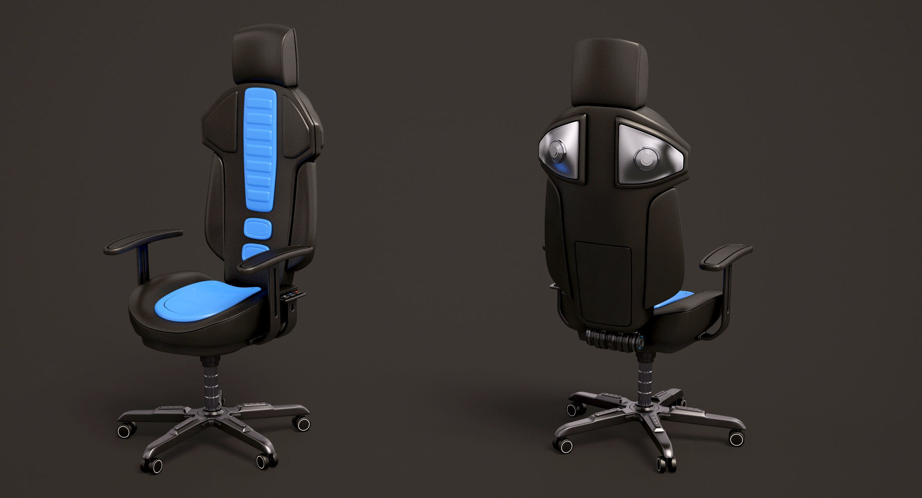 Sci Fi Lab Table and Chair  3D model_10