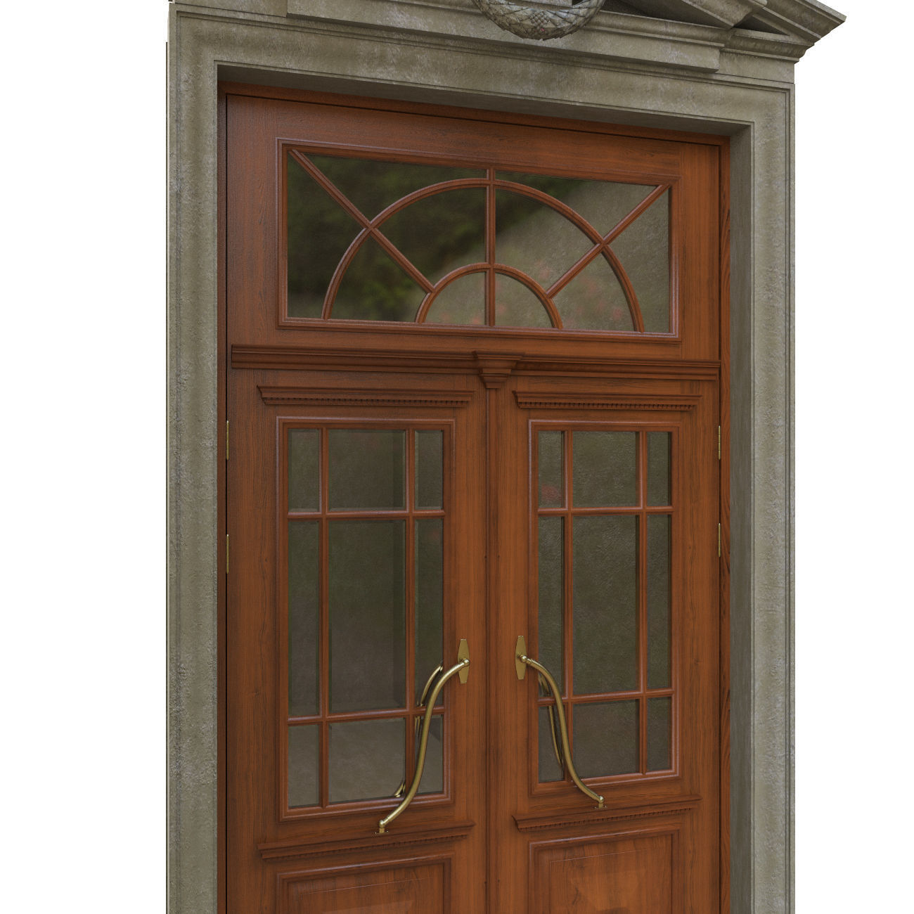 Entrance classic door 04 3D model_1