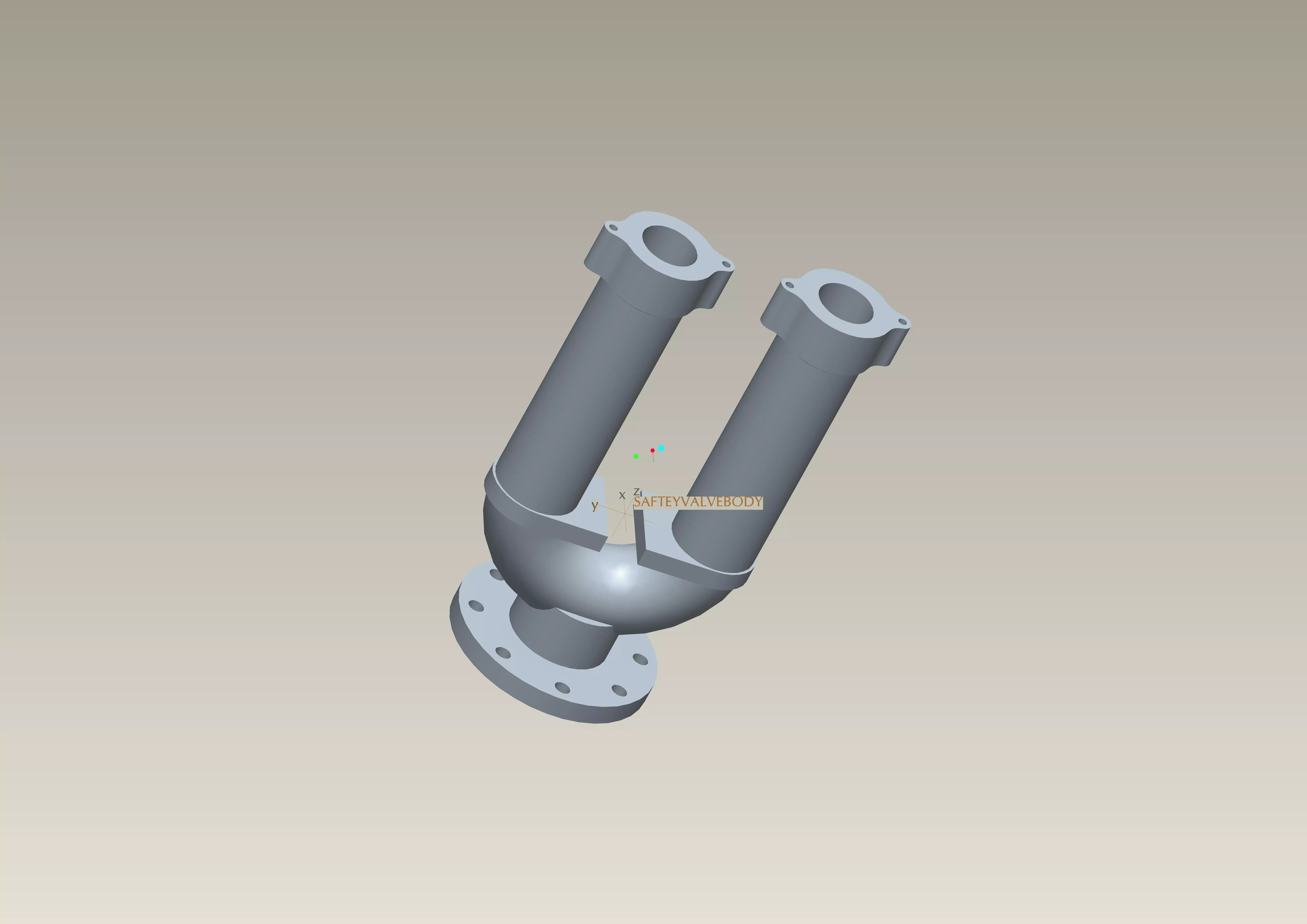 saftey valve body Free 3D model_0