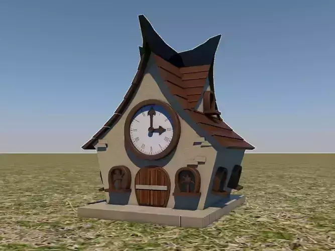 Fantasy miniature house Clock 4