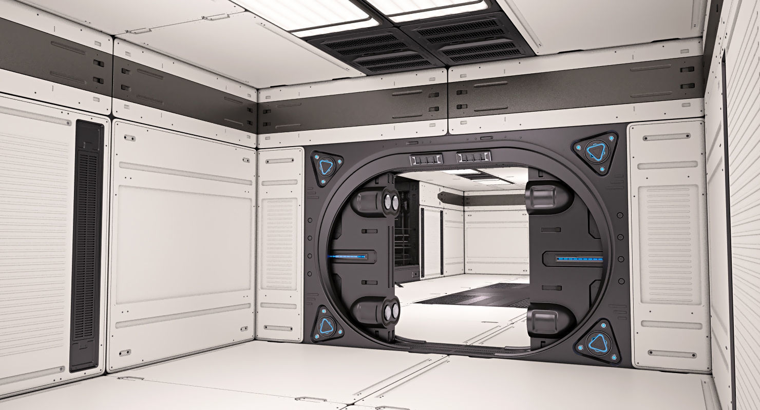 Sci Fi Lab Interior 3D model_7