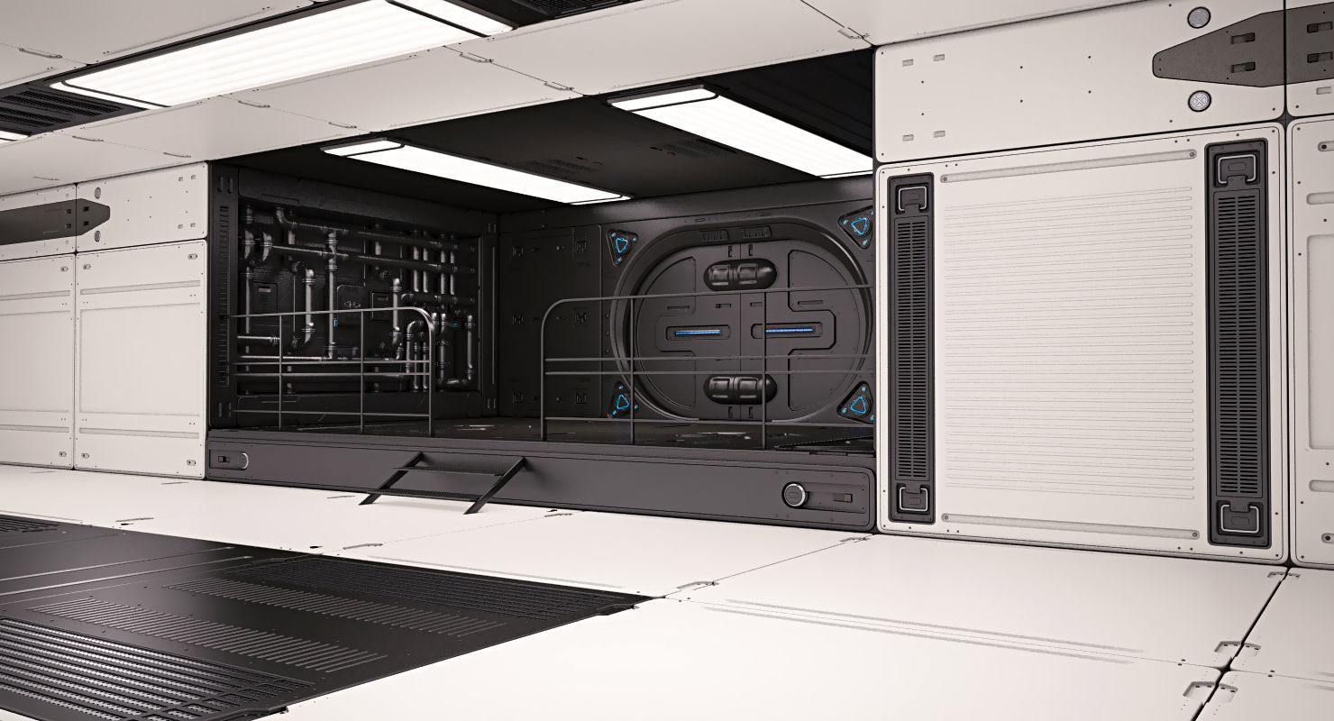 Sci Fi Lab Interior 3D model_4