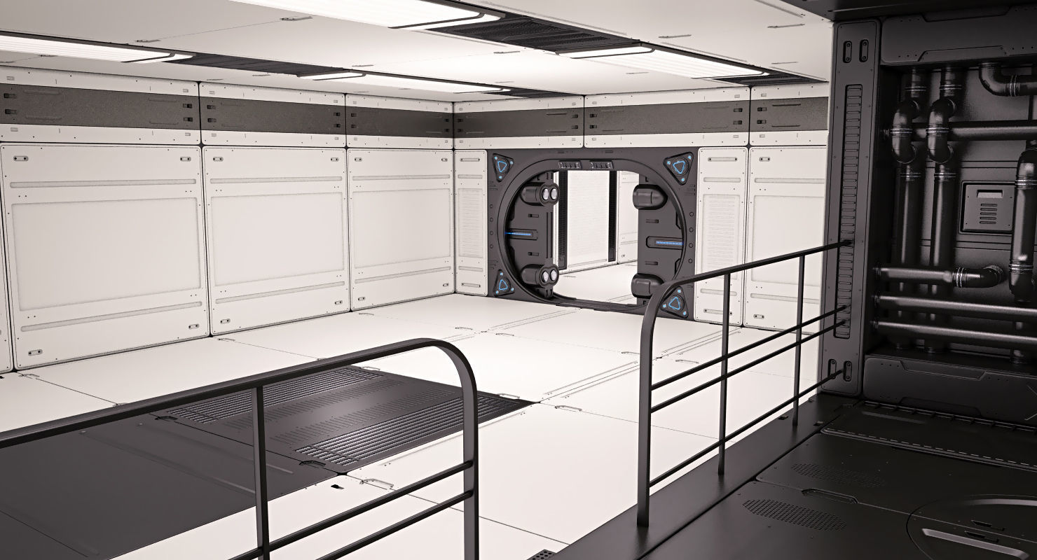 Sci Fi Lab Interior 3D model_5