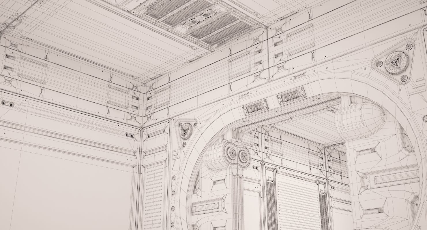 Sci Fi Lab Interior 3D model_10