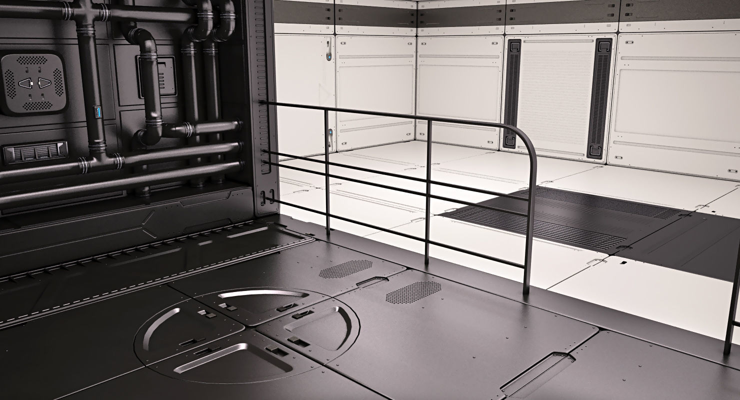 Sci Fi Lab Interior 3D model_3