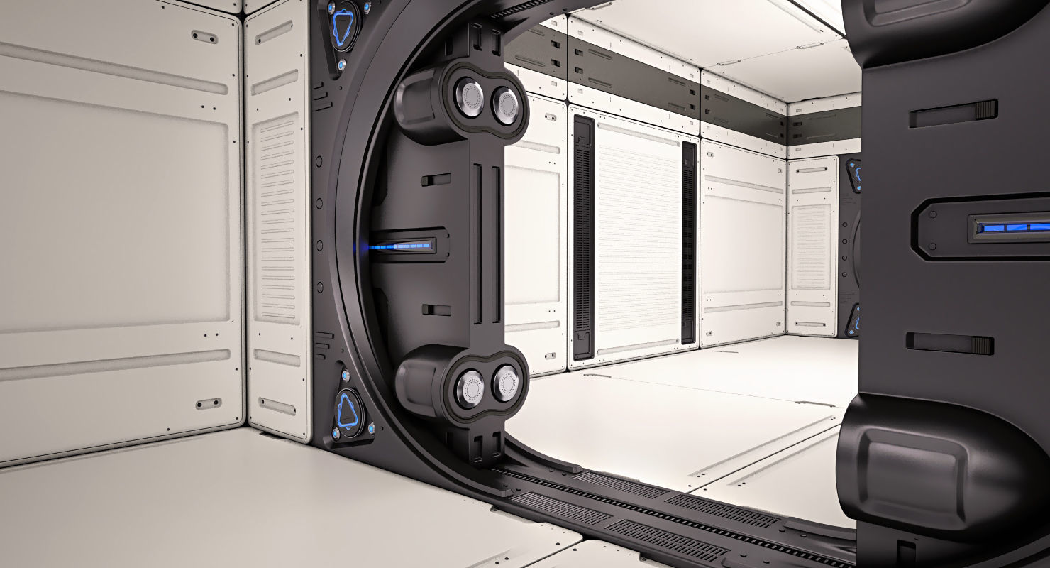 Sci Fi Lab Interior 3D model_6