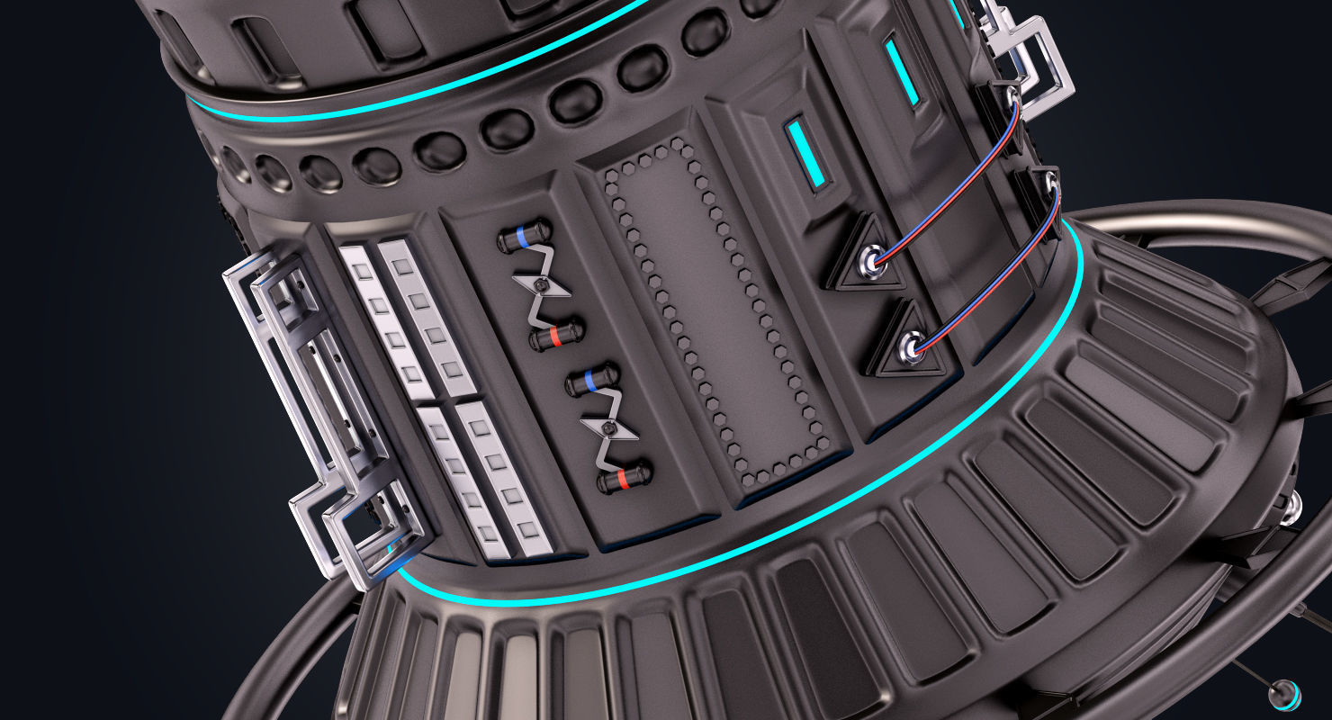 Sci Fi Satellite 06 3D model_6