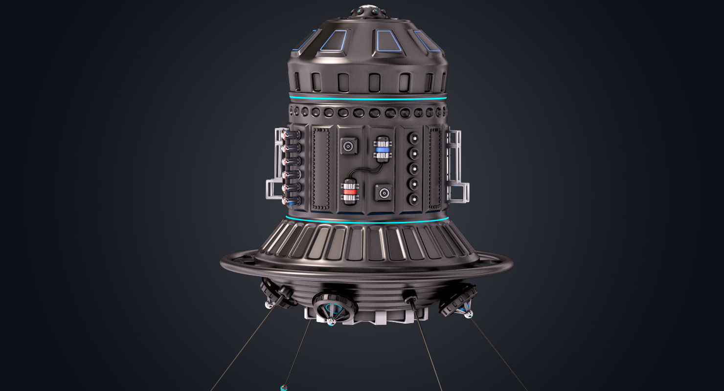 Sci Fi Satellite 06 3D model_4