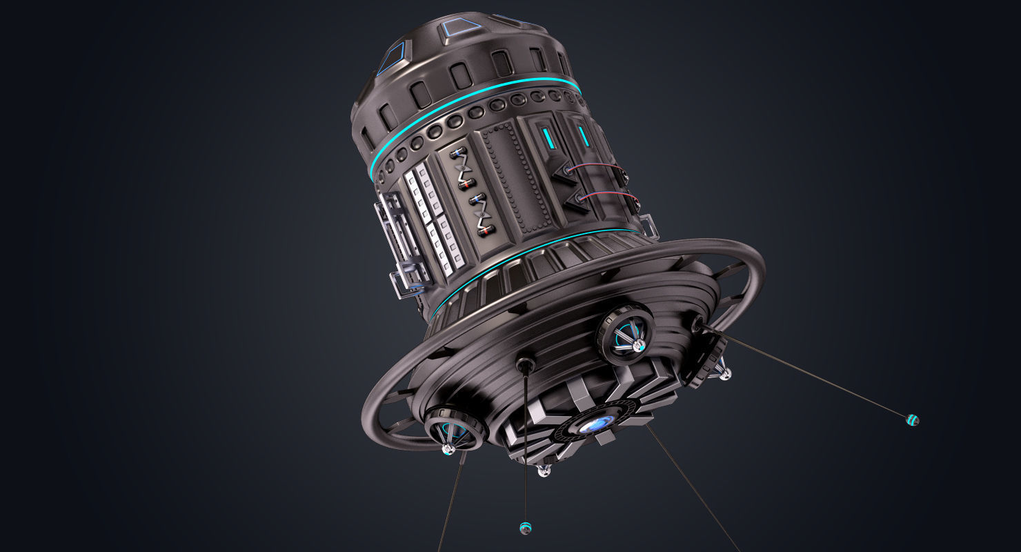 Sci Fi Satellite 06 3D model_3