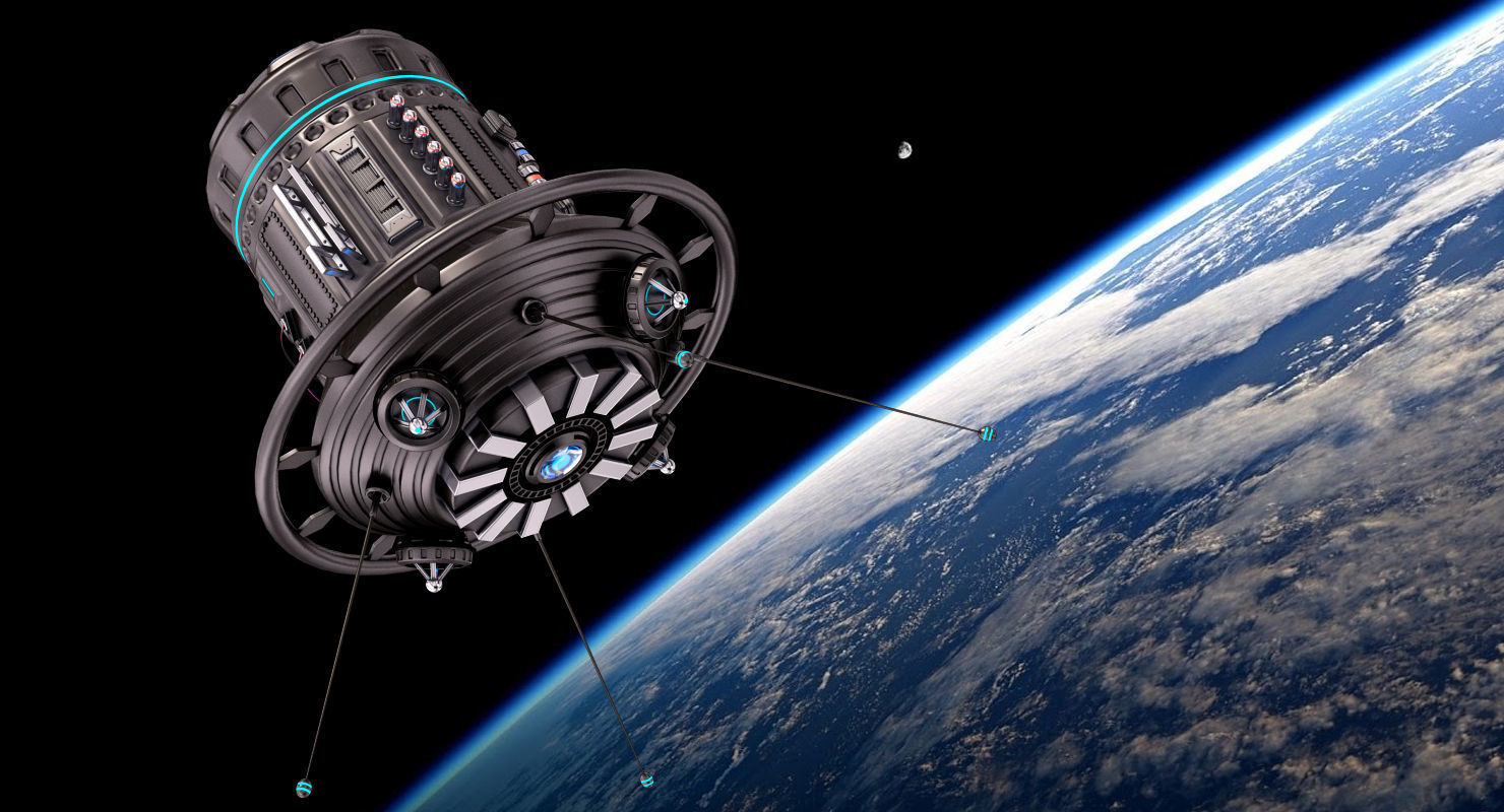 Sci Fi Satellite 06 3D model_1