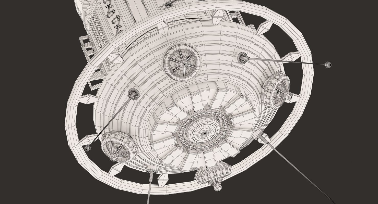 Sci Fi Satellite 06 3D model_8