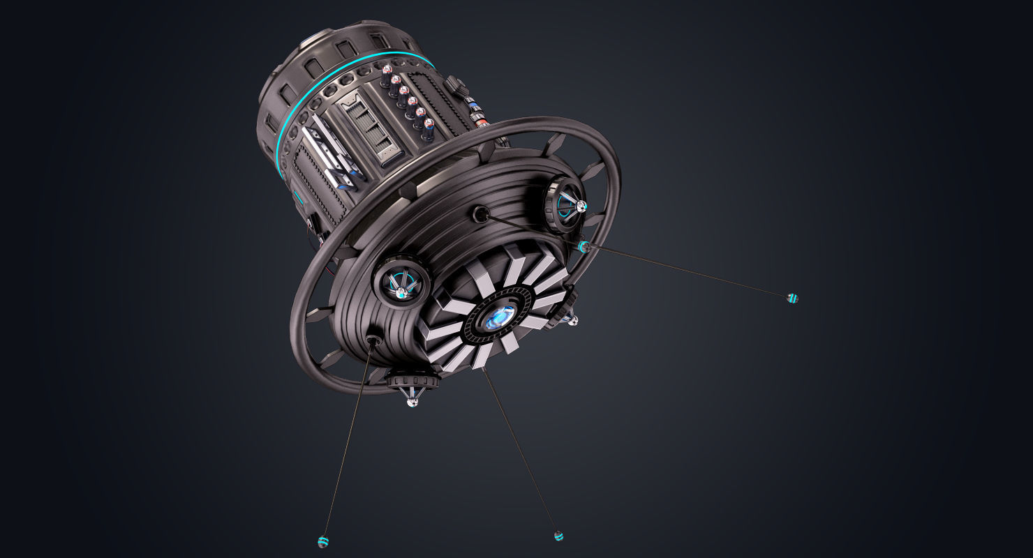 Sci Fi Satellite 06 3D model_2