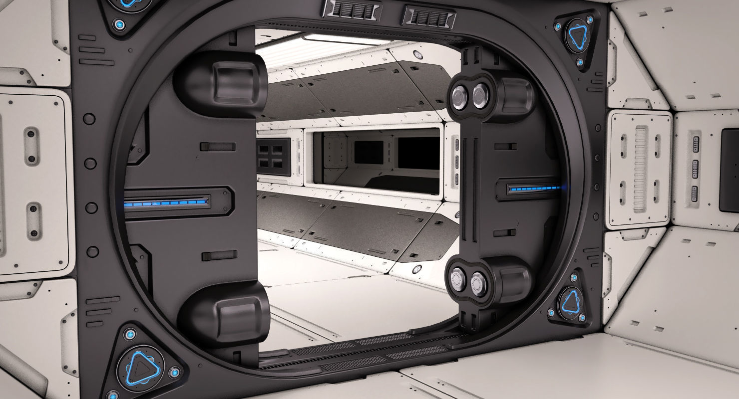 Sci Fi Corridor 02 3D model_4