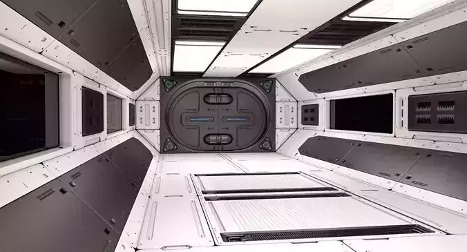 Sci Fi Corridor 02 3D model