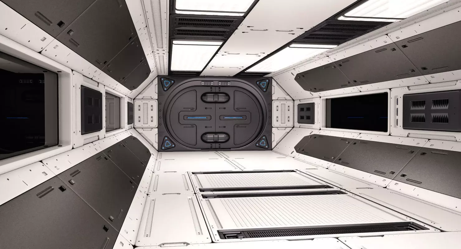 Sci Fi Corridor 02 3D model_0