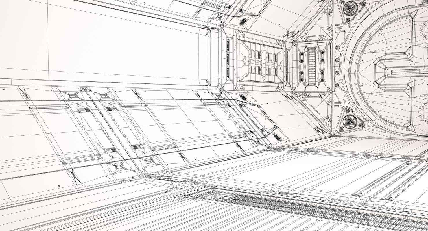 Sci Fi Corridor 02 3D model_7