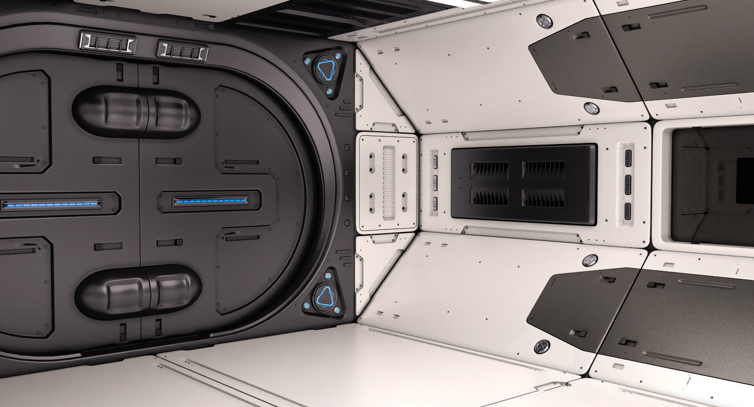 Sci Fi Corridor 02 3D model_3