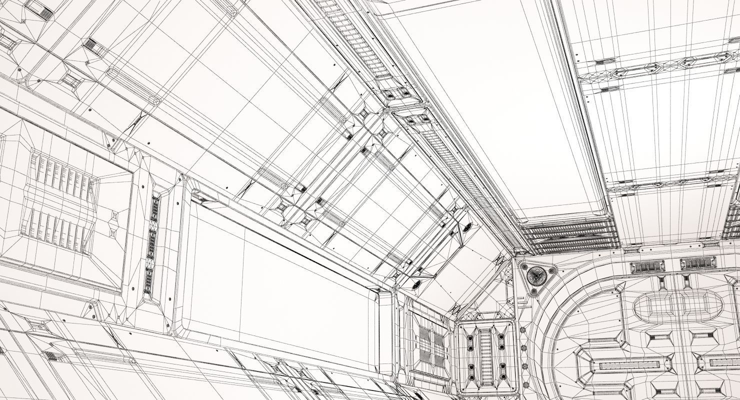 Sci Fi Corridor 02 3D model_9