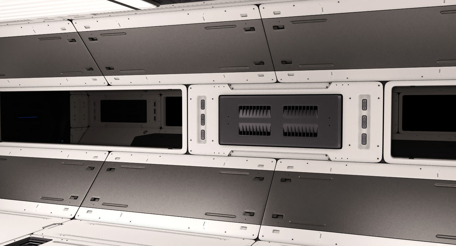 Sci Fi Corridor 02 3D model_5