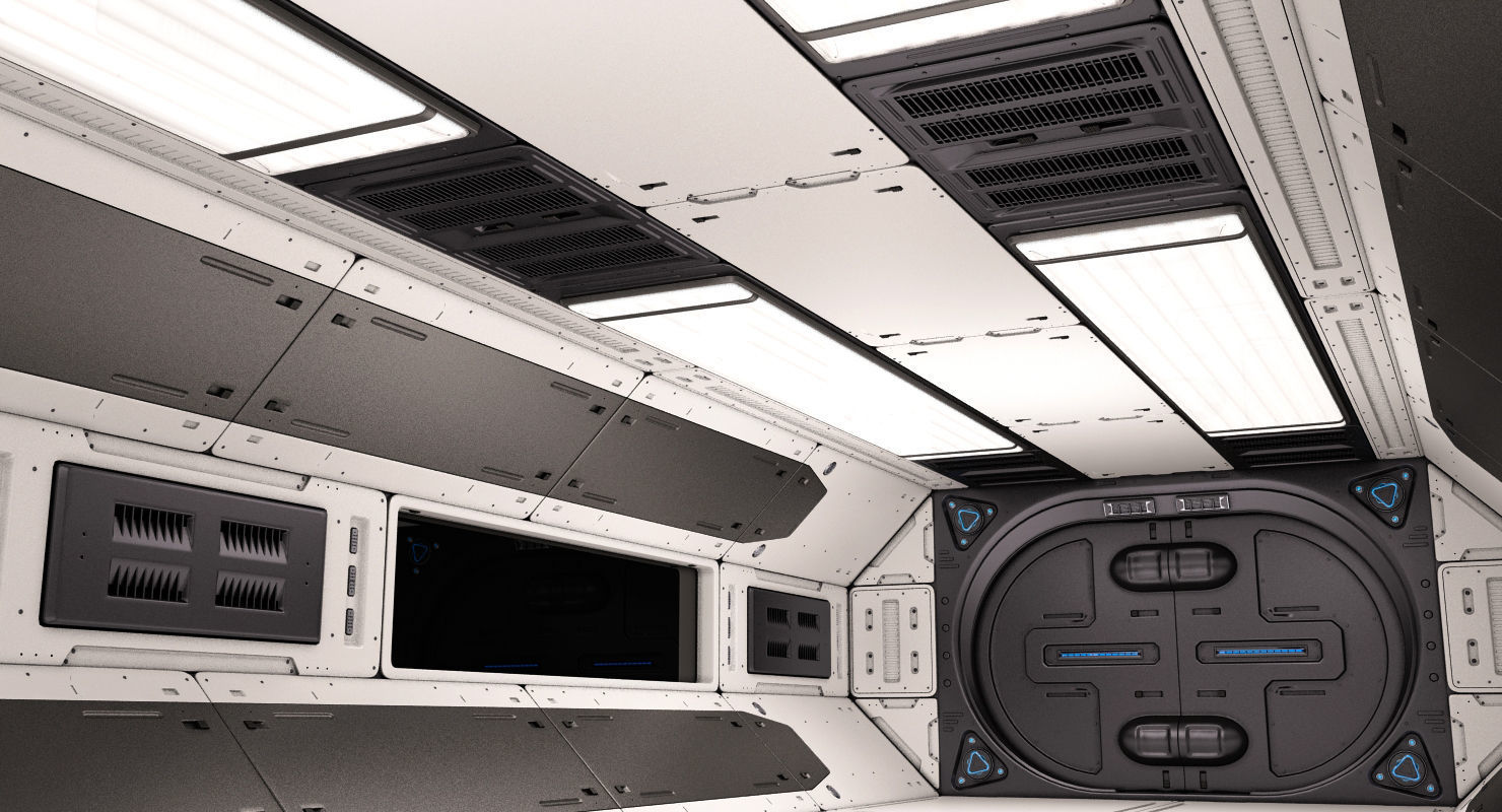 Sci Fi Corridor 02 3D model_6