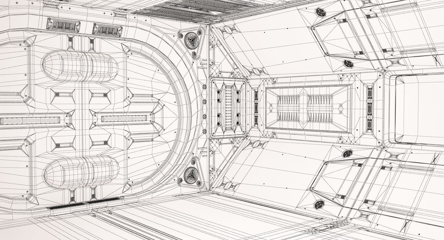 Sci Fi Corridor 02 3D model_8