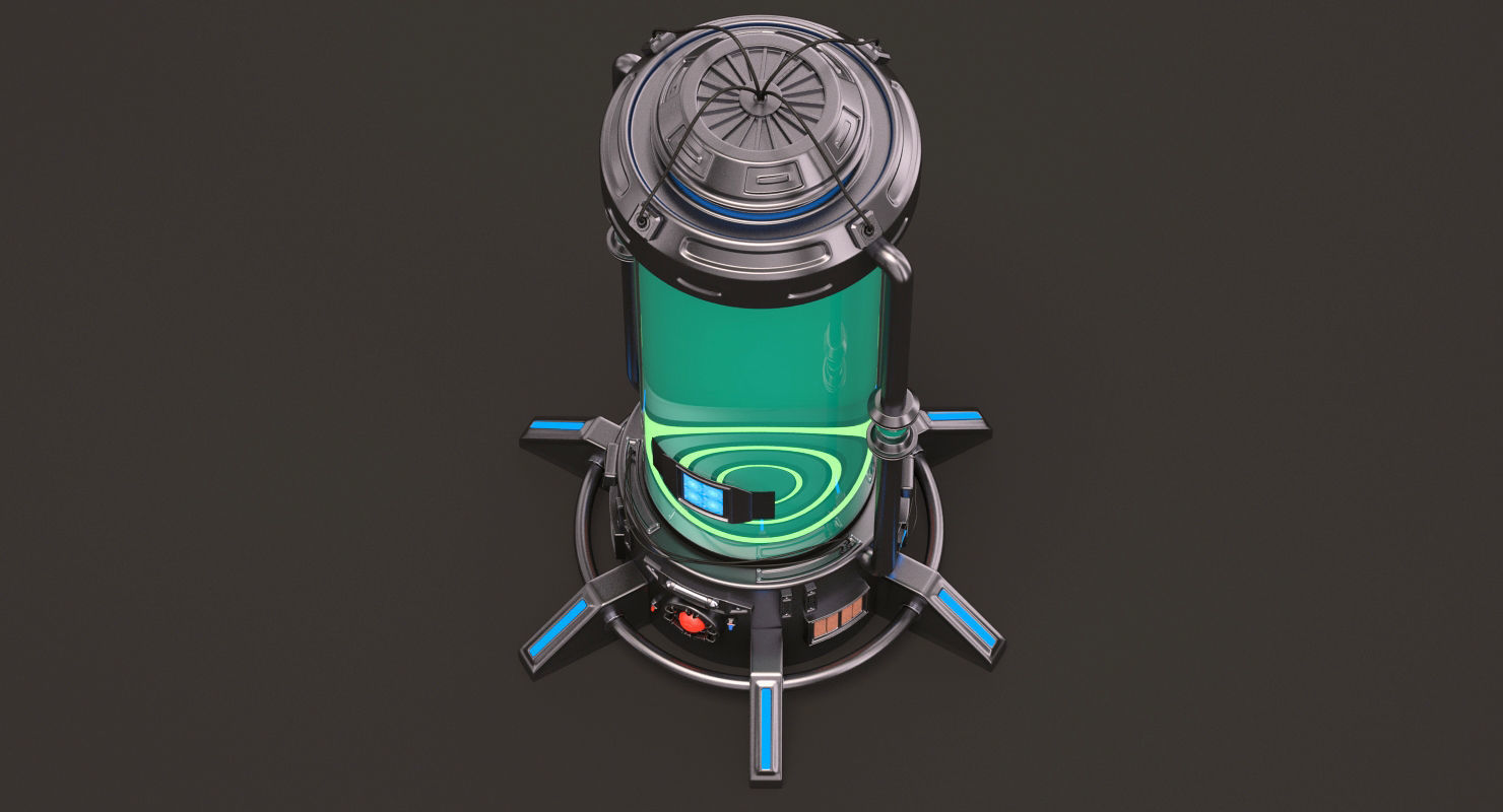 Sci Fi Cryopod 3D model_1