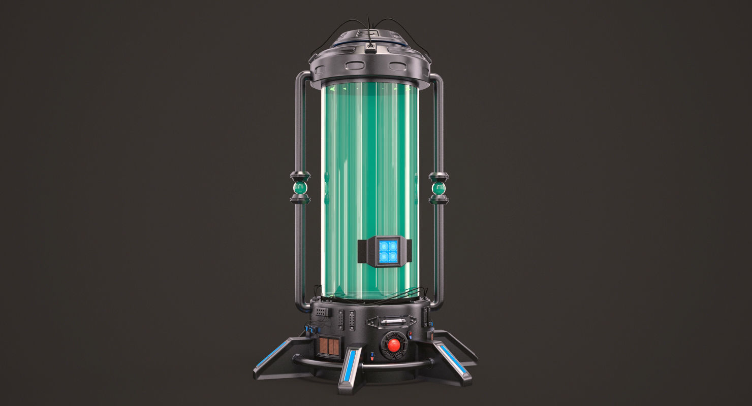 Sci Fi Cryopod 3D model_2