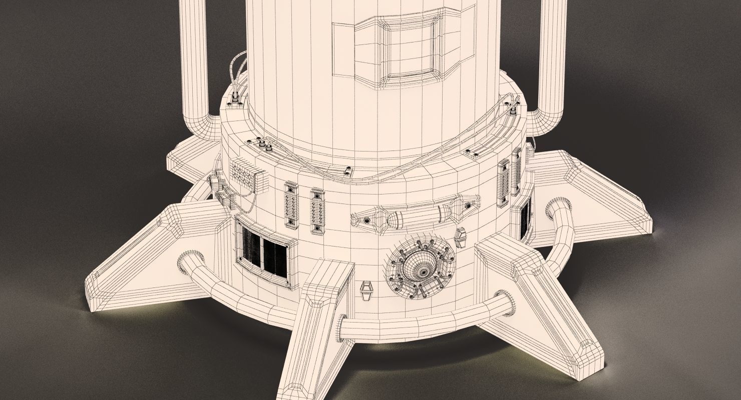 Sci Fi Cryopod 3D model_9