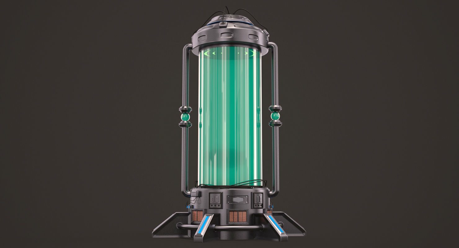 Sci Fi Cryopod 3D model_3