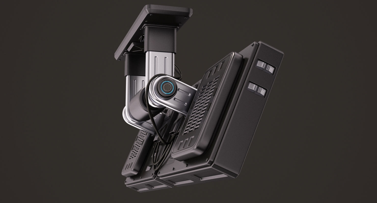 Sci Fi Monitors 3D model_4