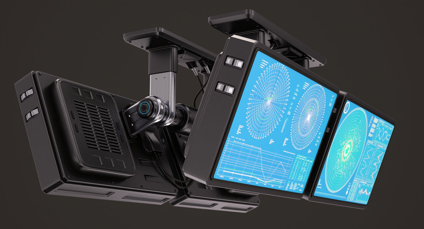 Sci Fi Monitors 3D model_5