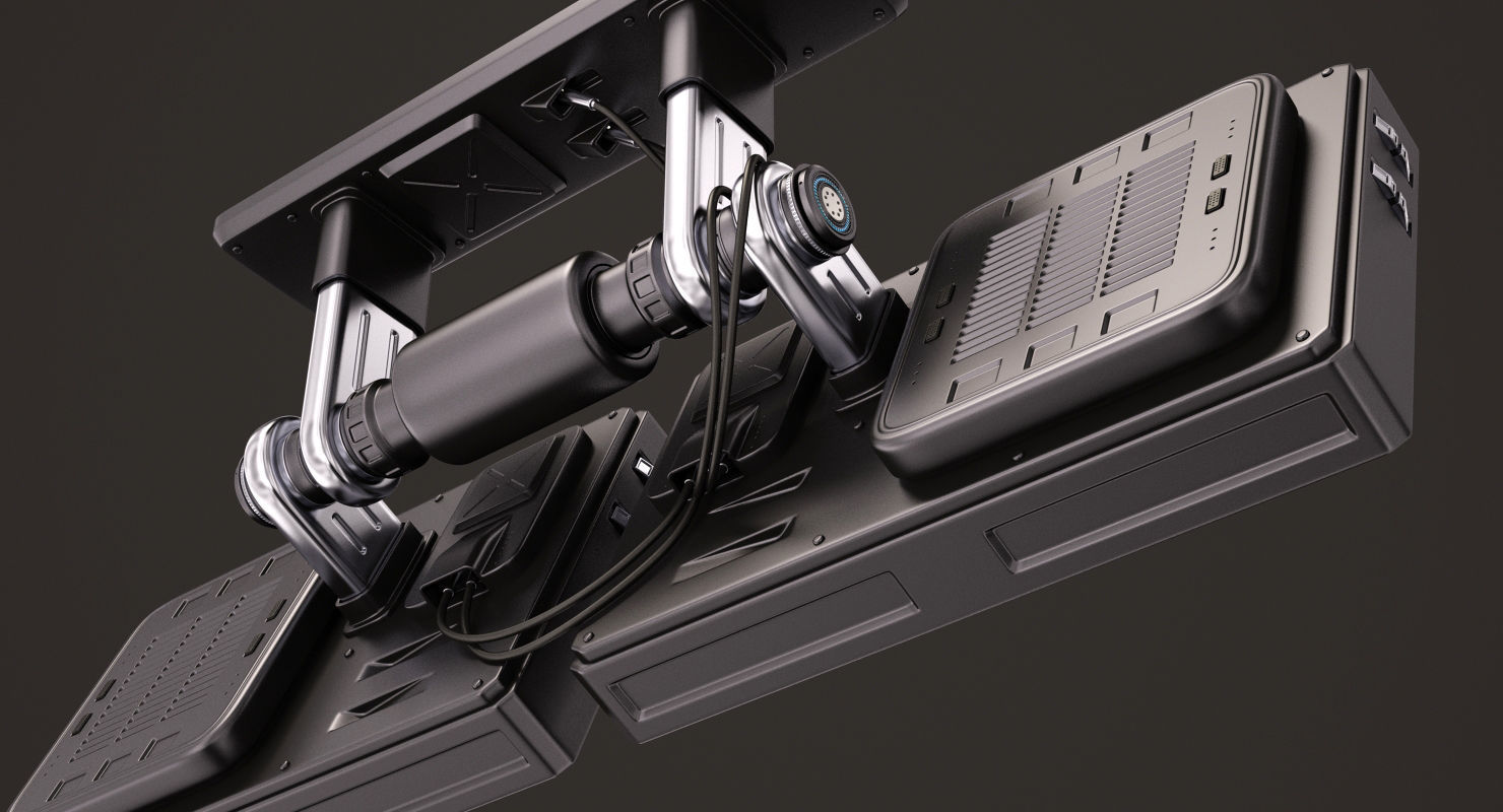 Sci Fi Monitors 3D model_2