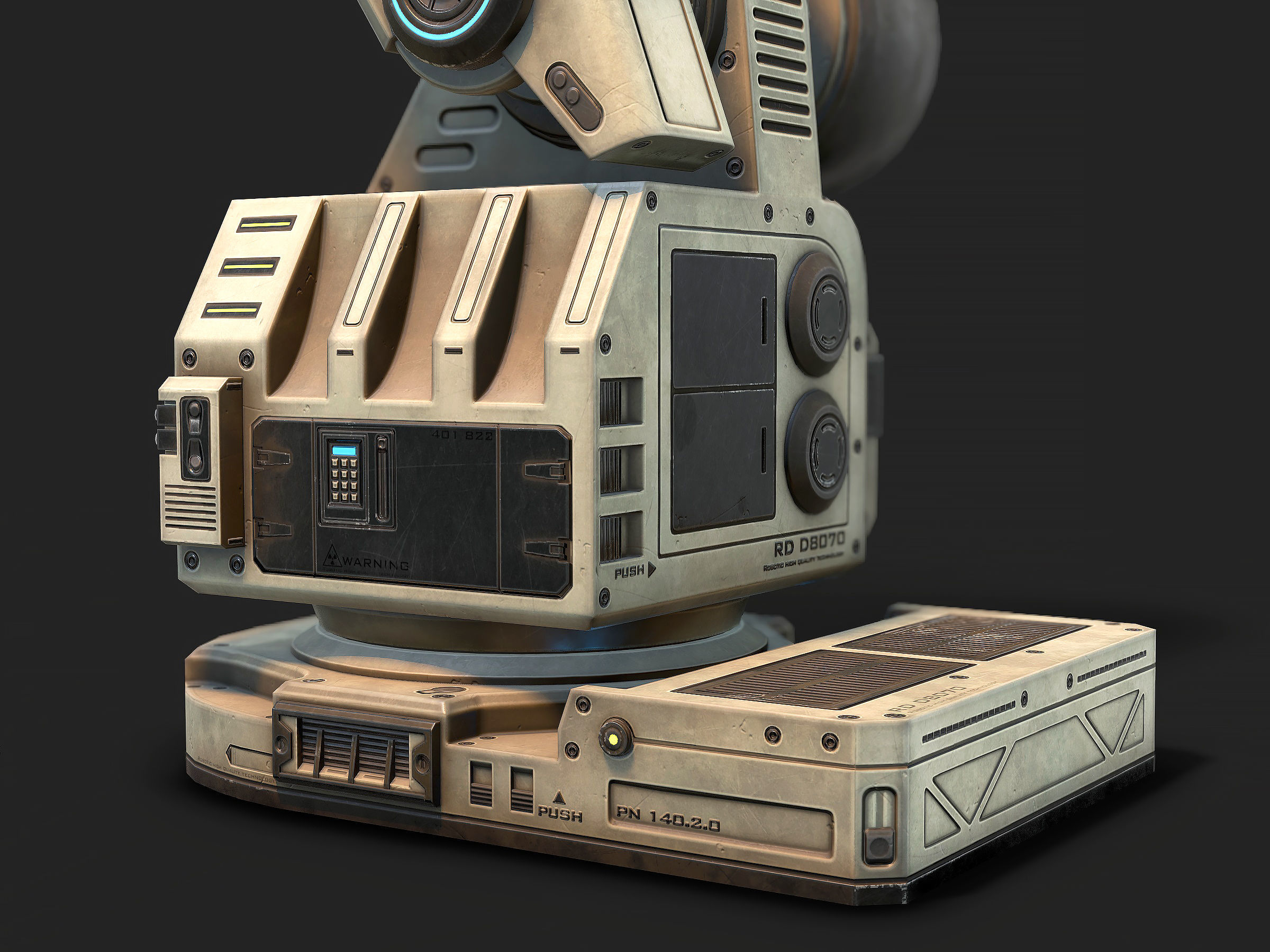 Robotic Arm 04 low poly Low-poly 3D model_7