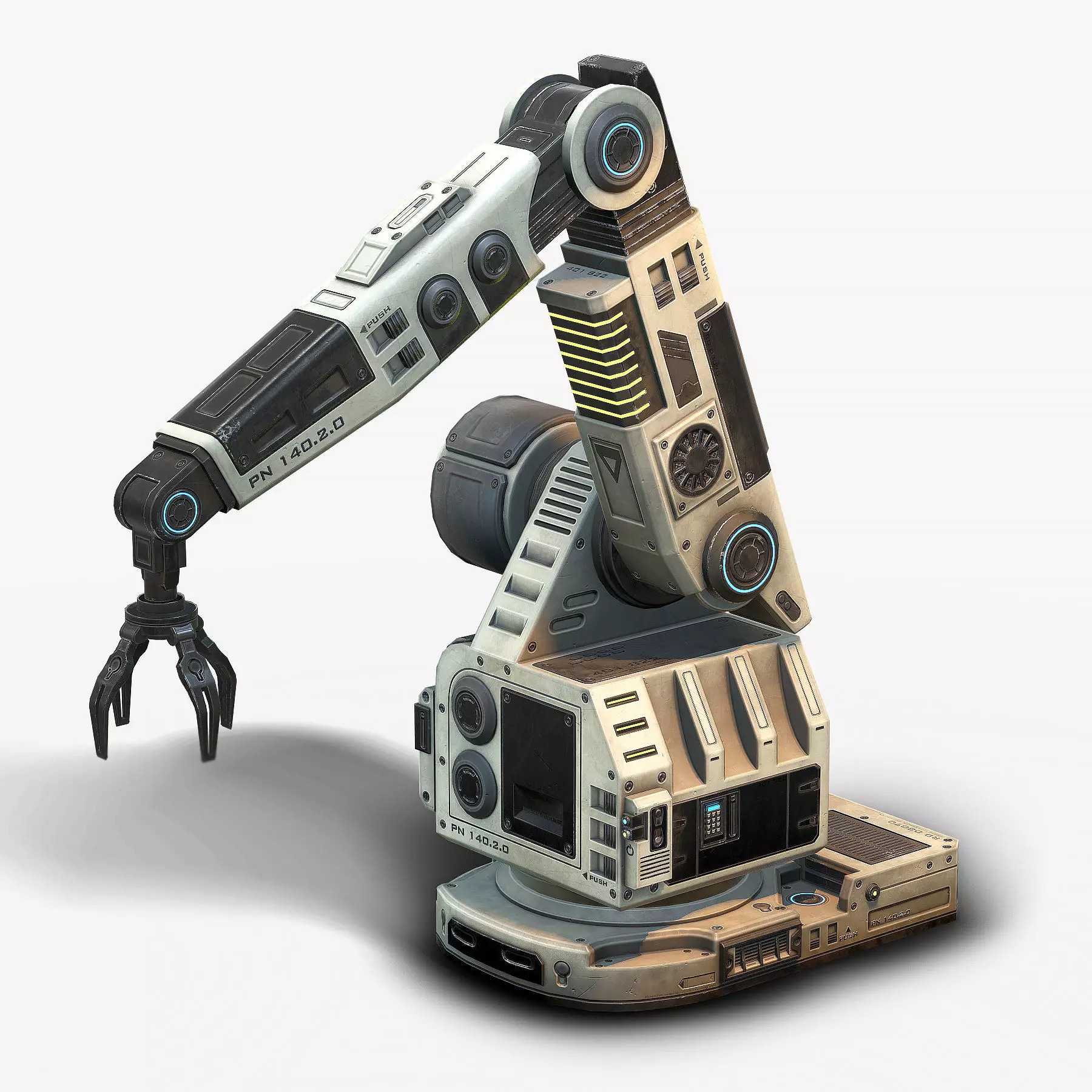 Robotic Arm 04 low poly Low-poly 3D model_0