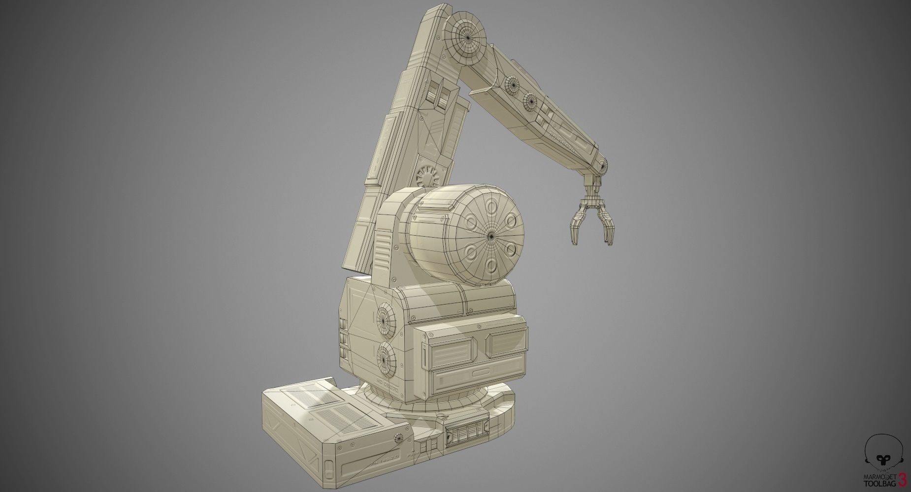 Robotic Arm 04 low poly Low-poly 3D model_12
