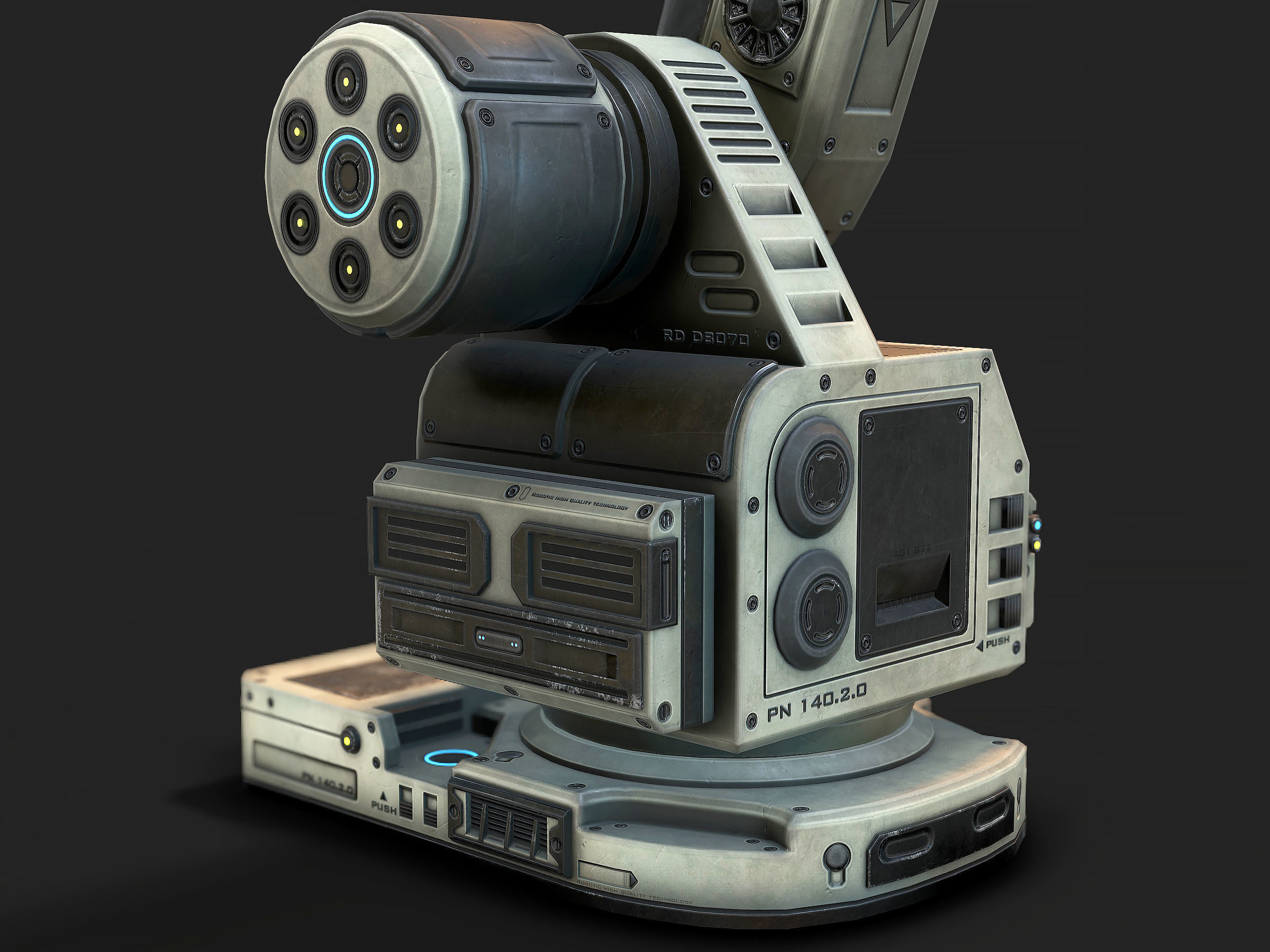 Robotic Arm 04 low poly Low-poly 3D model_8